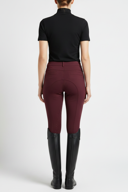 Pantalon Equitation Femme Bordeaux - Polyester - vue 2