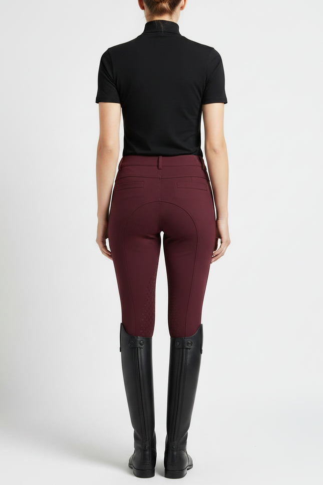 Pantalon Equitation Femme Bordeaux - Polyester - vue 2
