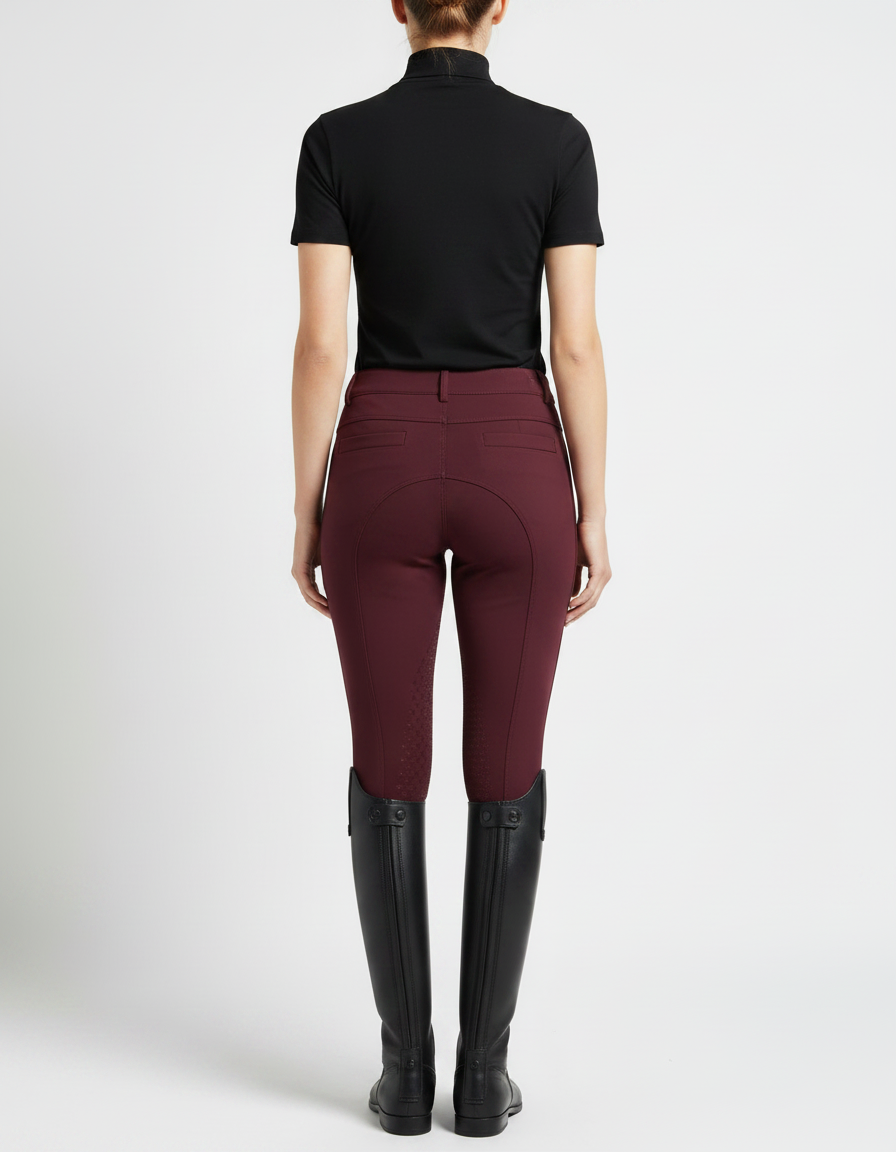 Pantalon Equitation Femme Bordeaux - Polyester - vue 2