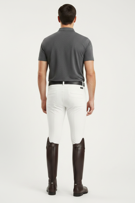 Pantalon Equitation Poche Telephone - Blanc Maille - vue 2