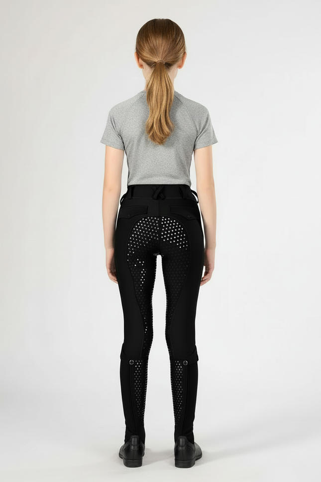 Pantalon Equitation Strass - Noir Polyester - vue 2