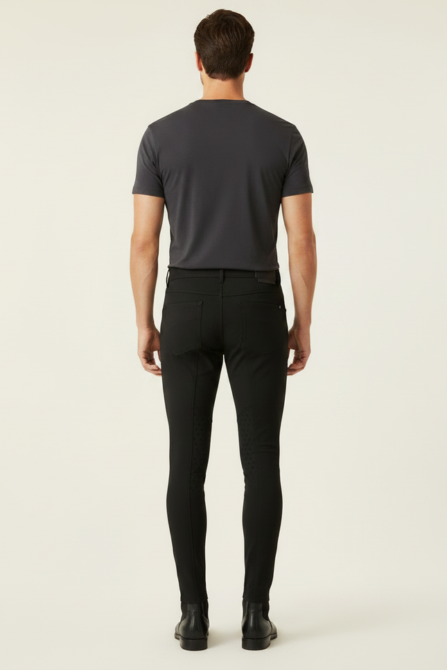 Pantalon Équitation Noir Homme Adhérent Respirant Ajusté - Polyester - vue 2