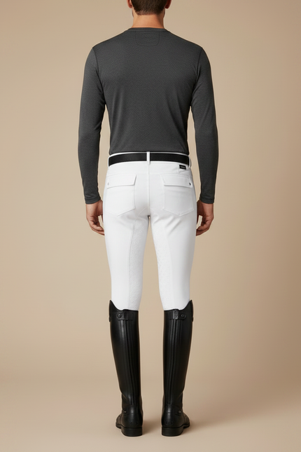 Pantalon Blanc Equitation Concours - Polyester - vue 2