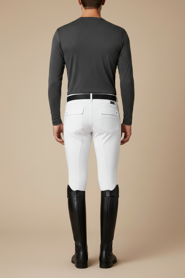 Pantalon Blanc Equitation Concours - Polyester - vue 2
