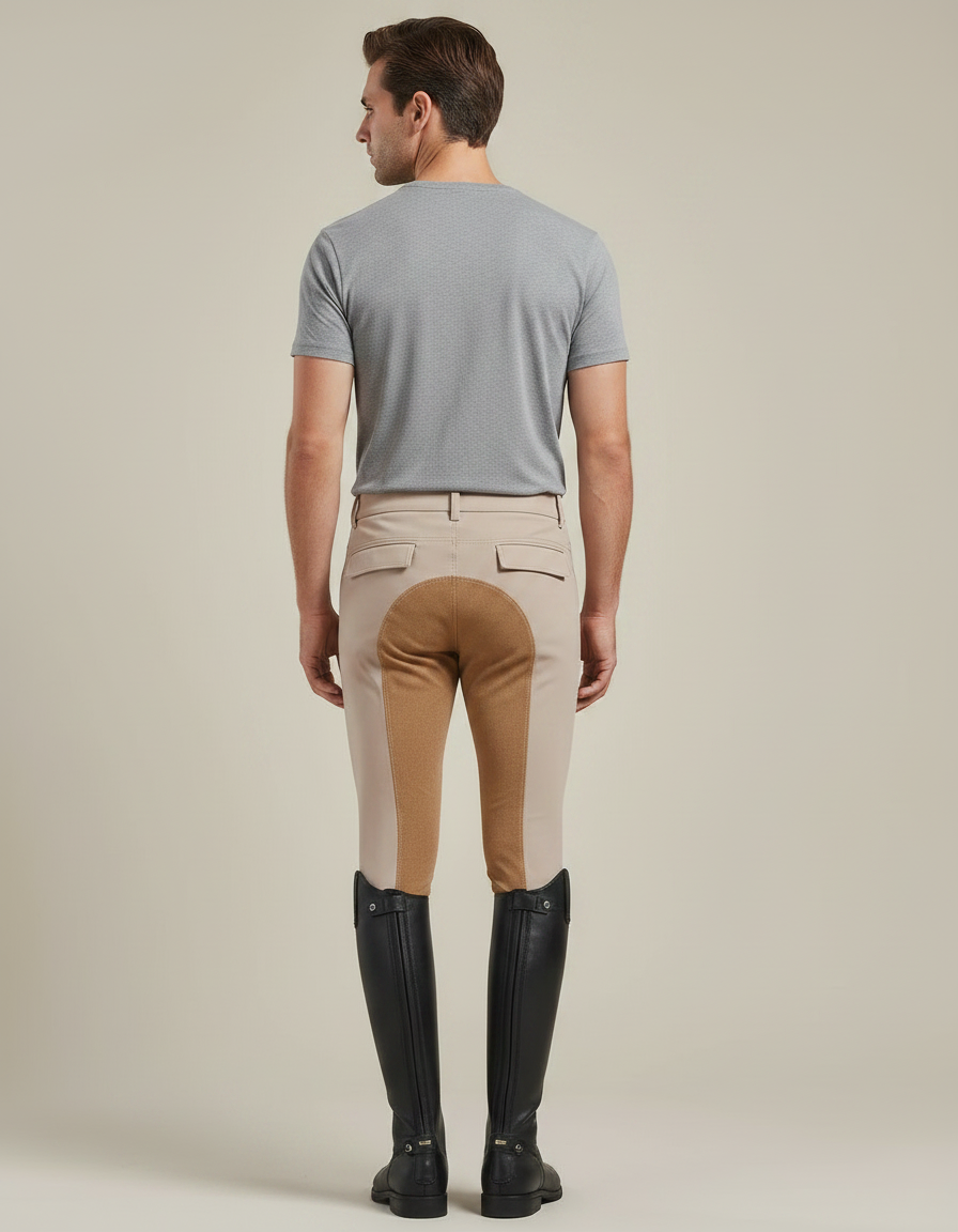Pantalon Equitation Camel - Polyester - vue 2
