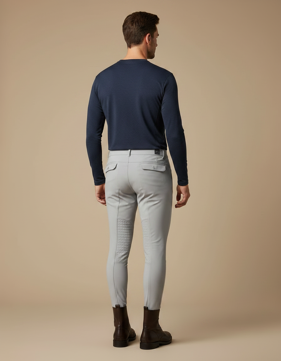 Pantalon Legging Equitation - Gris Polyester - vue 2