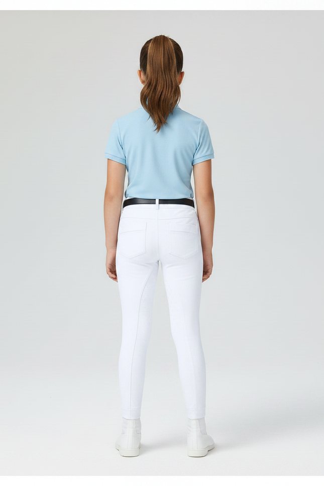 Pantalon Equitation Blanc Avec Strass - Polyester - vue 2