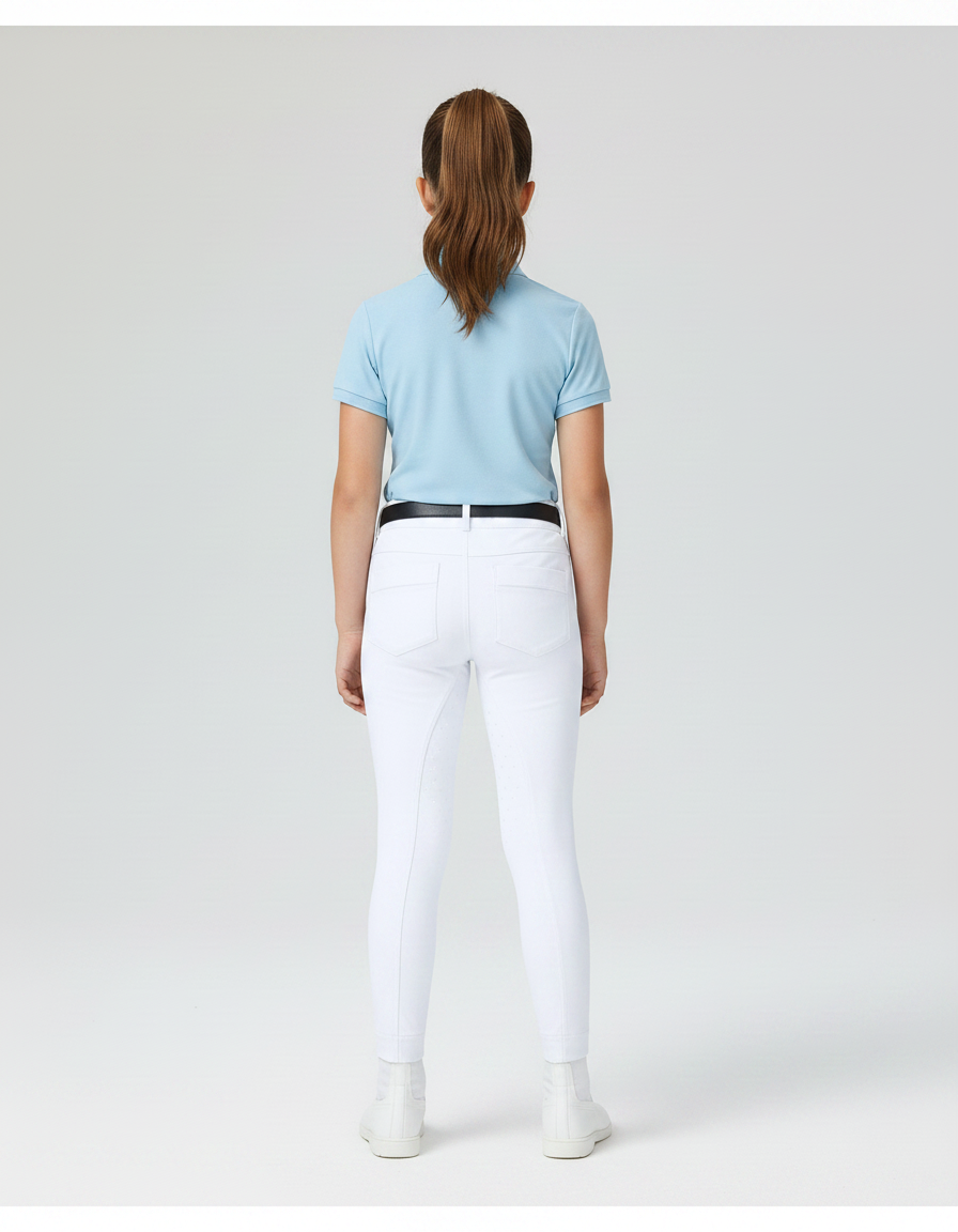 Pantalon Equitation Blanc Avec Strass - Polyester - vue 2