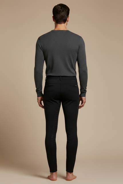 Pantalon Équitation Noir Silicone Homme Stretch Adhérent Sport - Polyester - vue 2