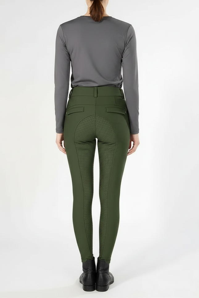 Pantalon Equitation Vert Sapin - Polyester - vue 2