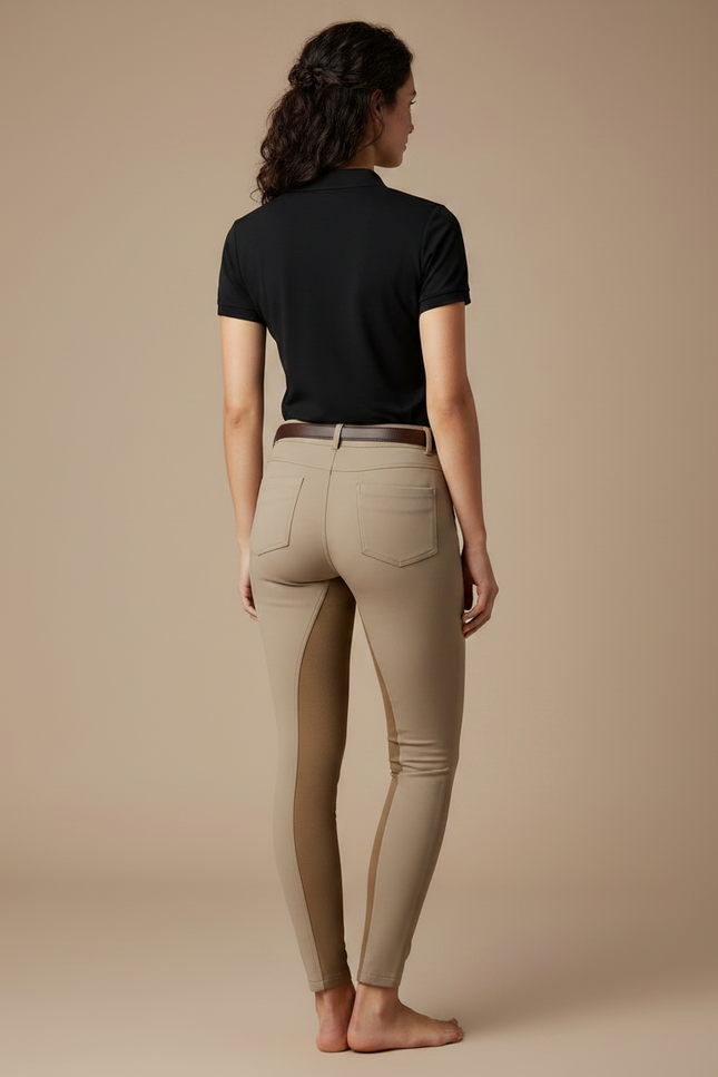 Pantalon Equitation Femme Beige - Polyester - vue 2