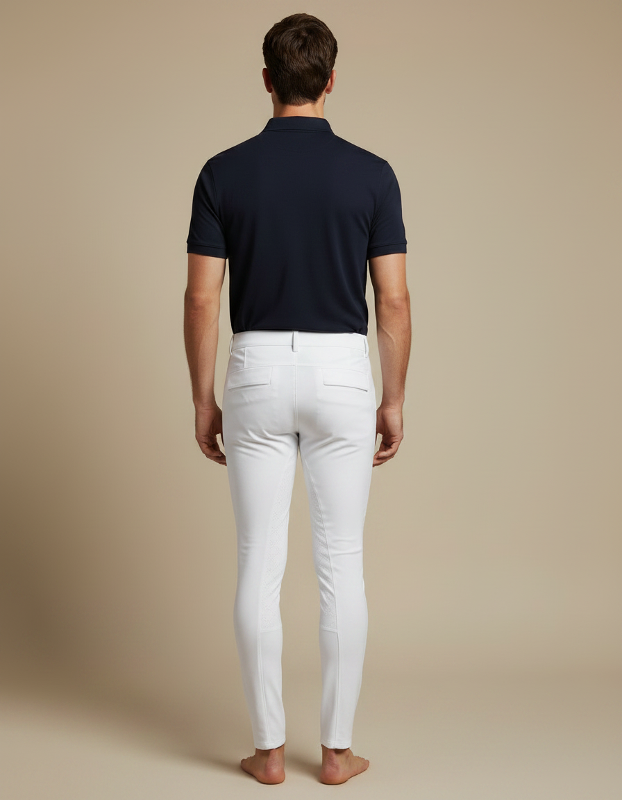 Pantalon Equitation Rembourré - Blanc Polyester - vue 2