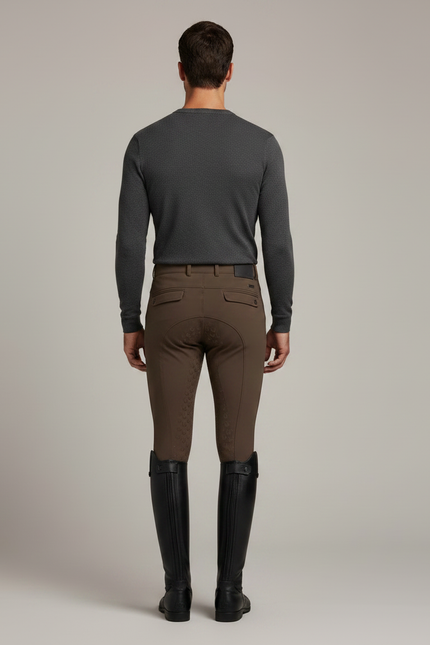 Pantalon Grip Equitation - Marron Polyester - vue 2