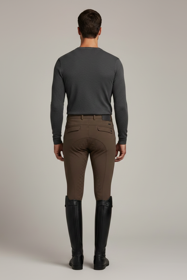 Pantalon Grip Equitation - Marron Polyester - vue 2