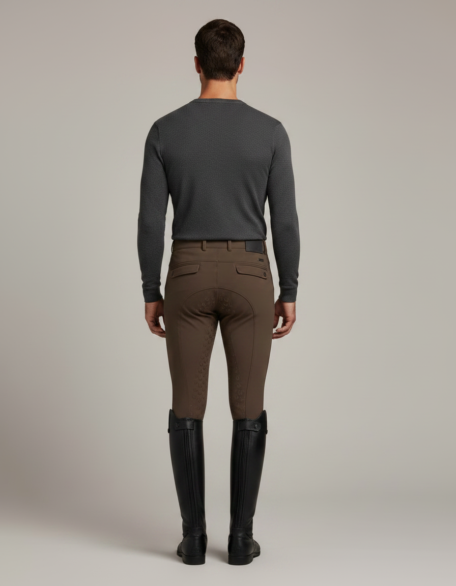 Pantalon Grip Equitation - Marron Polyester - vue 2