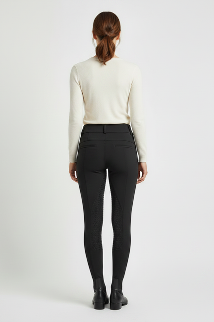 Pantalon Équitation Noir Femme, Silicone, Ajusté, Confortable - Polyester - vue 2