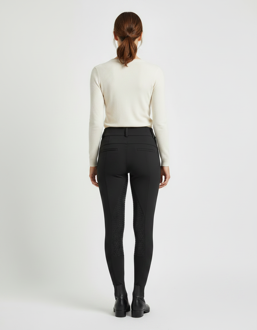 Pantalon Équitation Noir Femme, Silicone, Ajusté, Confortable - Polyester - vue 2