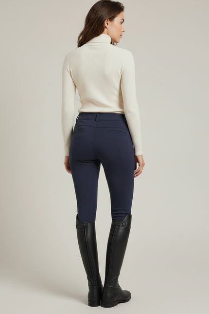 Pantalon Équitation Femme Bleu Marine Slim - Polyester - vue 2