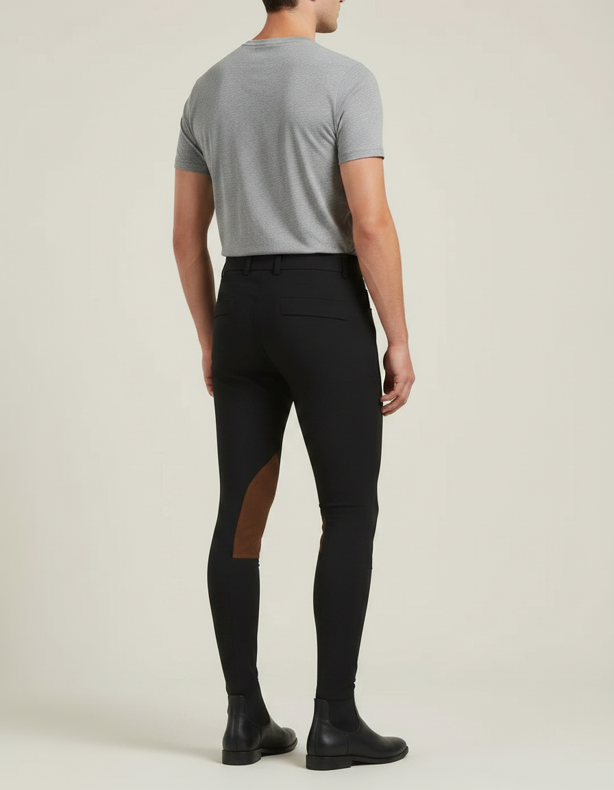 Pantalon Equitation Jodhpur Homme - Noir Polyester - vue 2