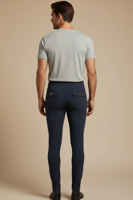 Pantalon Bleu Equitation - Marine Polyester - vue 2
