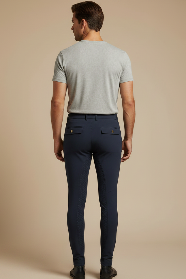 Pantalon Bleu Equitation - Marine Polyester - vue 2