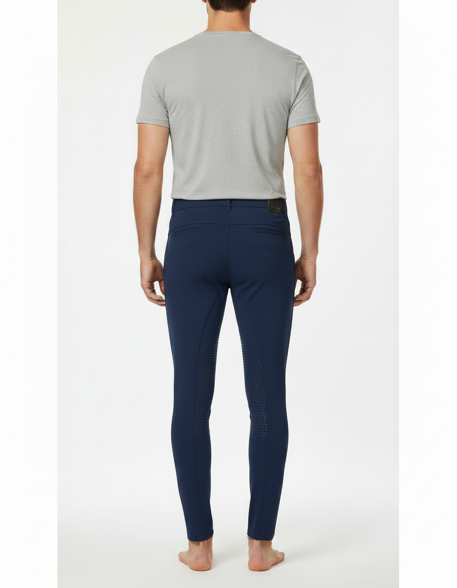 Pantalon Equitation Bleu - Marine Polyester - vue 2