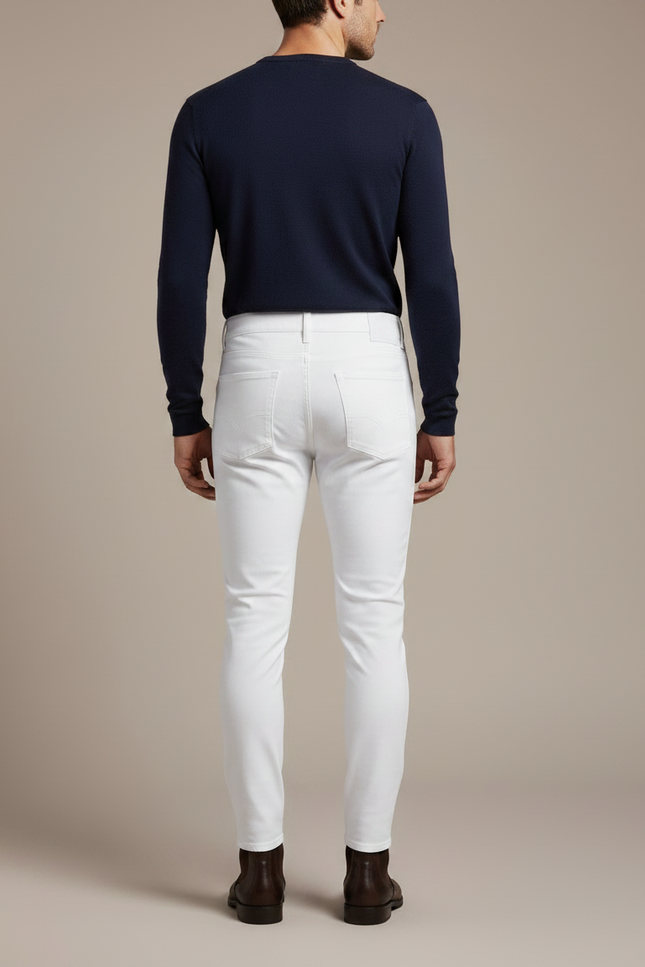 Pantalon Equitation Jeans - Blanc - vue 2