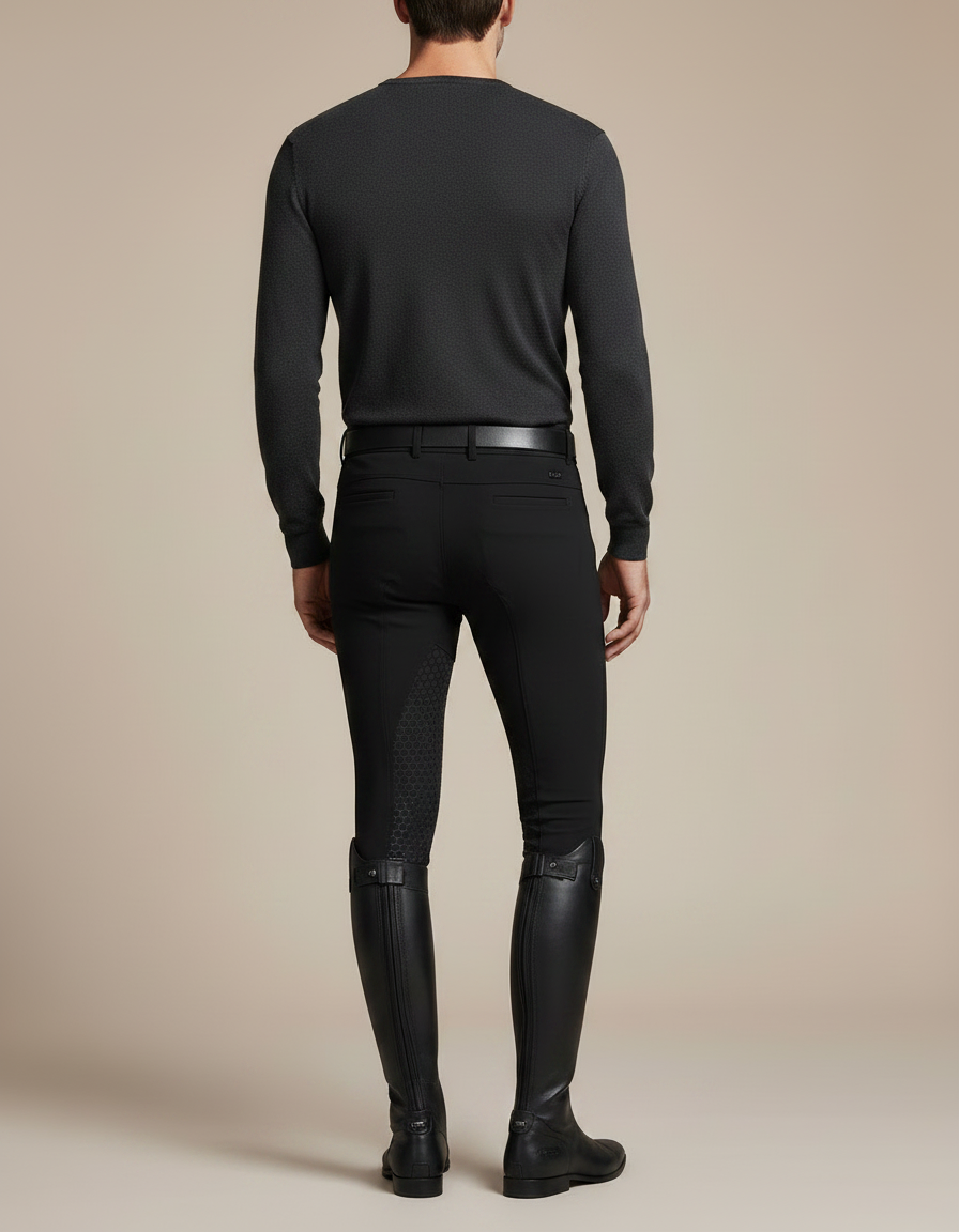 Pantalon Equitation Silicone - Noir Polyester - vue 2