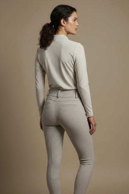 Pantalon Équitation Gris Femme Ajusté Silicone Poches - Polyester - vue 2