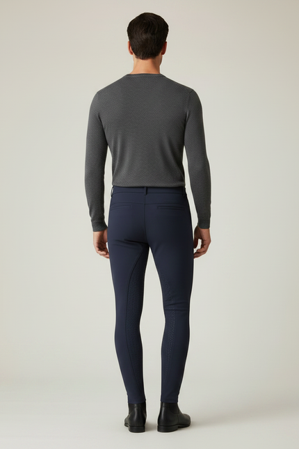 Pantalon Equitation Full Grip - Marine Polyester - vue 2