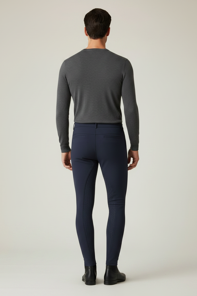 Pantalon Equitation Full Grip - Marine Polyester - vue 2