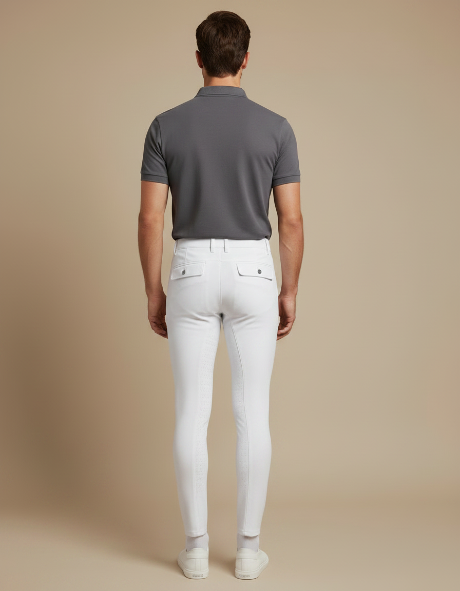 Pantalon Equitation Dressage - Blanc Polyester - vue 2