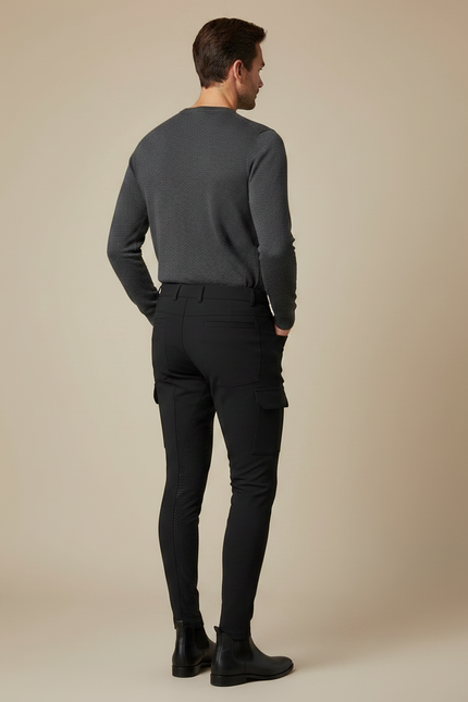 Pantalon Jodhpur Equitation - Noir Polyester - vue 2