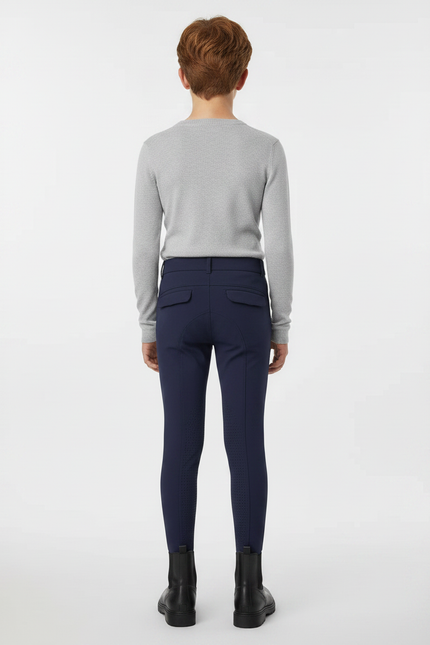 Pantalon Équitation Marine Enfant Silicone Ajusté - Polyester - vue 2
