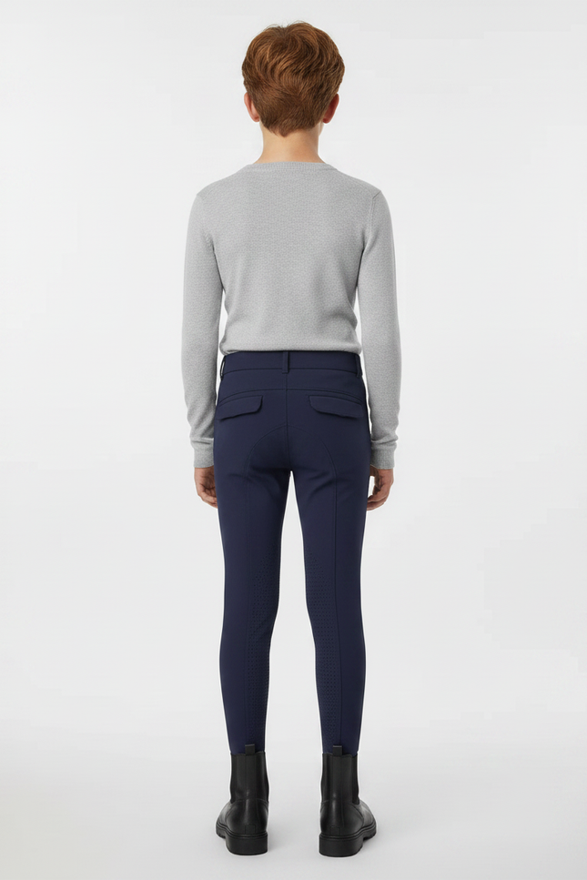 Pantalon Équitation Marine Enfant Silicone Ajusté - Polyester - vue 2
