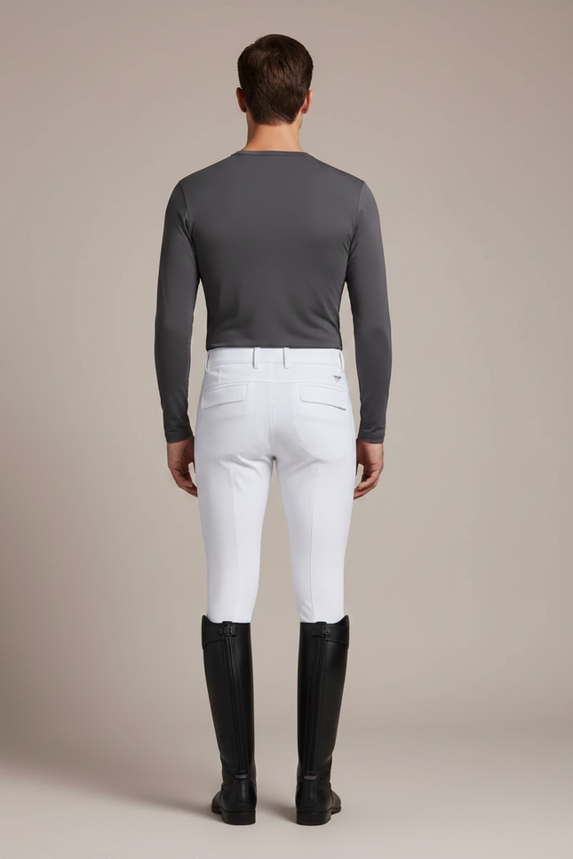 Pantalon Blanc Concours Equitation - Polyester - vue 2