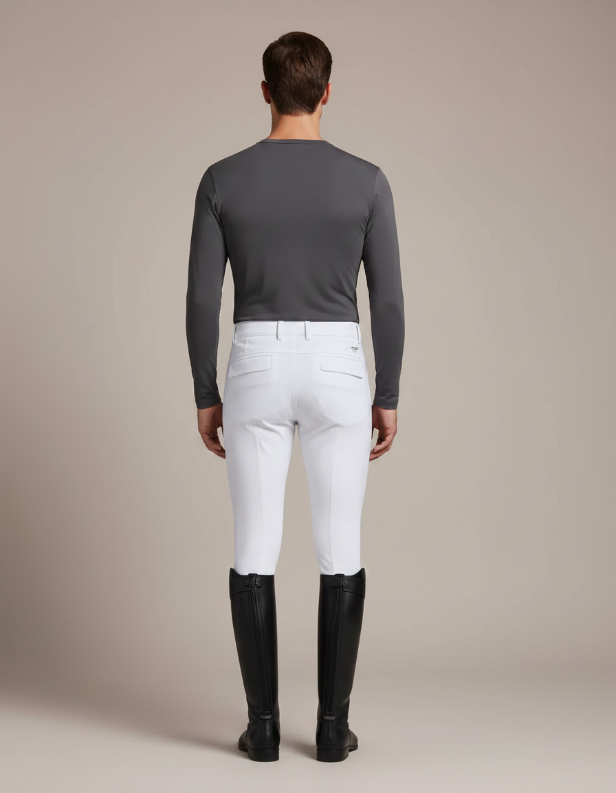 Pantalon Blanc Concours Equitation - Polyester - vue 2