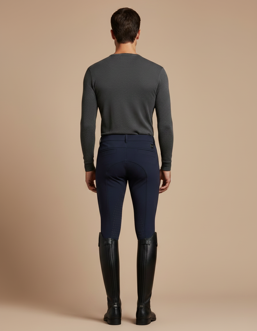 Pantalon Equitation Cso - Marine Polyester - vue 2