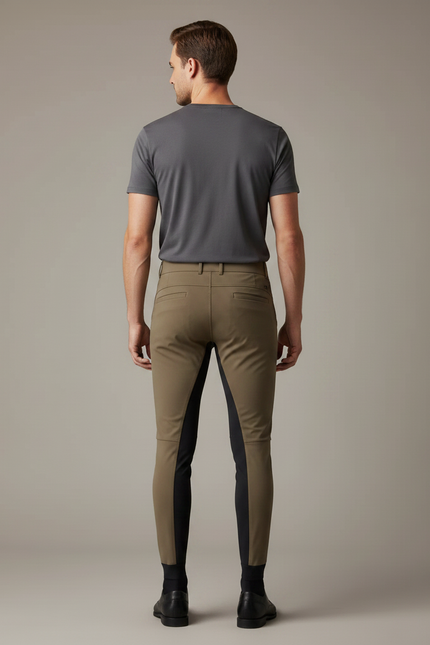 Pantalon Equitation Randonnée - Kaki Polyester - vue 2