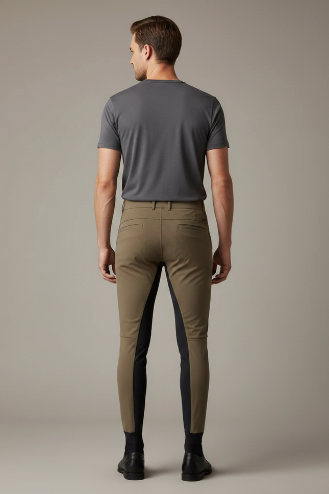 Pantalon Equitation Randonnée - Kaki Polyester - vue 2