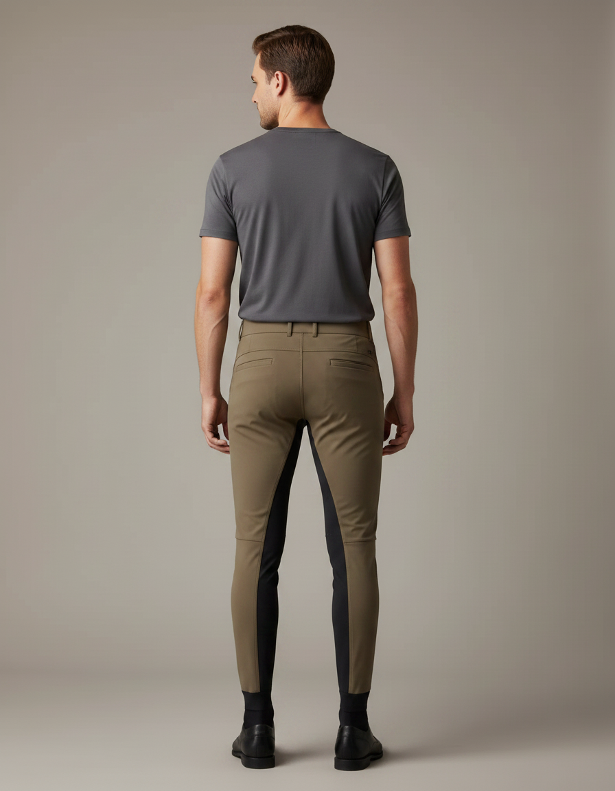 Pantalon Equitation Randonnée - Kaki Polyester - vue 2