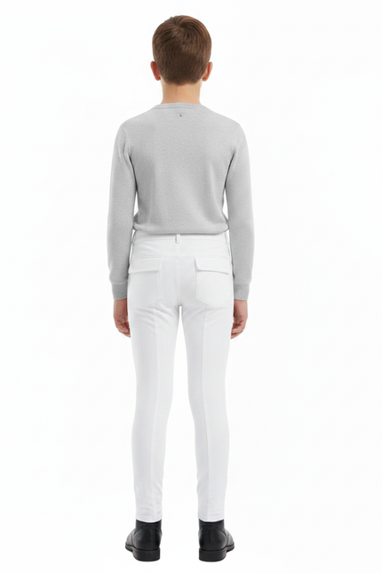 Pantalon Équitation Blanc Silicone Enfant Ajusté Léger - Polyester - vue 2