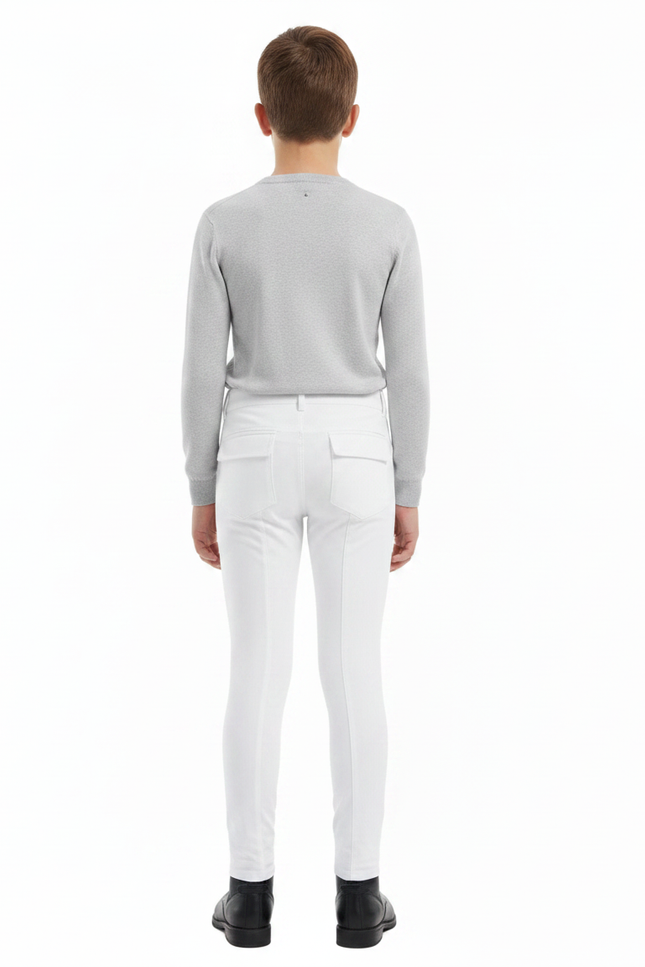 Pantalon Équitation Blanc Silicone Enfant Ajusté Léger - Polyester - vue 2