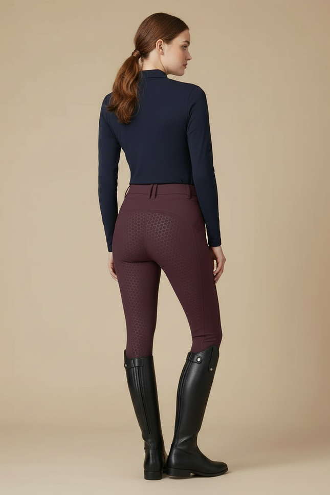 Pantalon Equitation Violet - Bordeaux Polyester - vue 2
