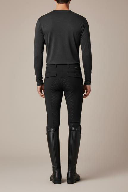 Pantalon Equitation Performance - Noir Polyester - vue 2