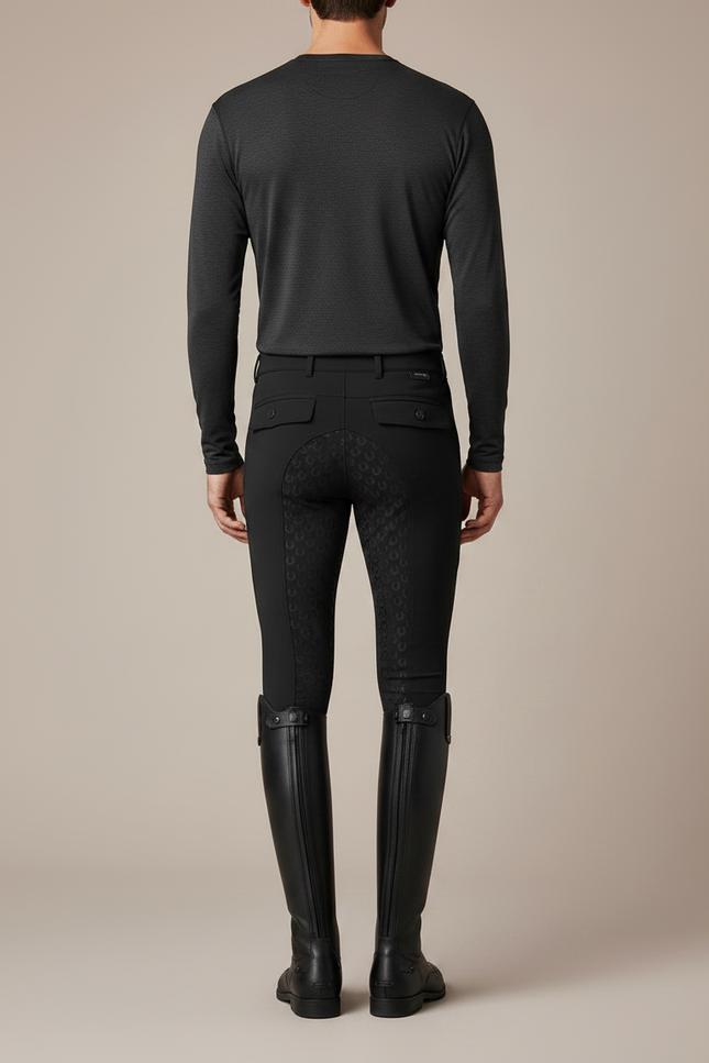 Pantalon Equitation Performance - Noir Polyester - vue 2
