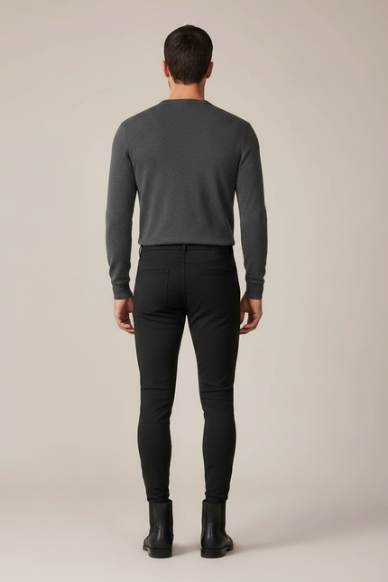 Pantalon Équitation Noir Homme Adhérent Silicone Stretch - Polyester - vue 2