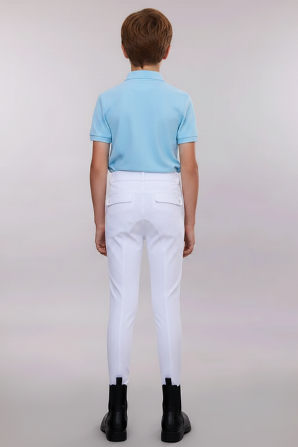 Pantalon Équitation Blanc Enfant Ajusté Confortable - Polyester - vue 2
