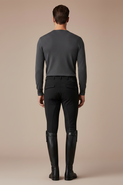 Pantalon Competition Equitation - Noir Polyester - vue 2