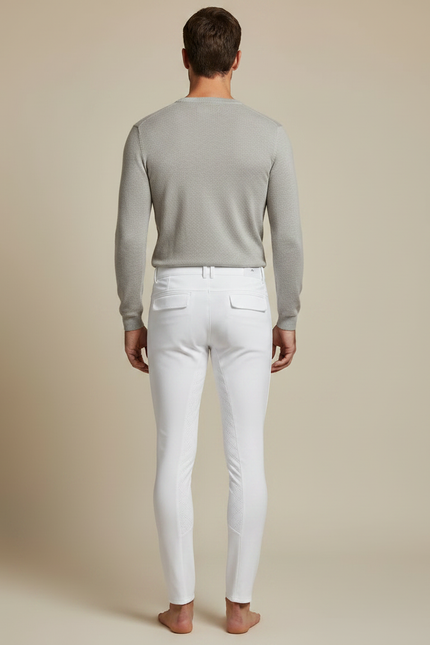 Pantalon Équitation Blanc Silicone Ajusté Homme Élastique - Polyester - vue 2